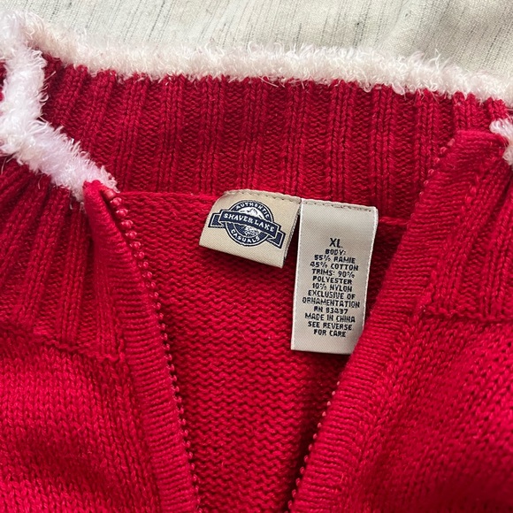 Christmas Sweater XL Size Shaver Lake snowman embroidered with beading F… - Picture 3 of 5